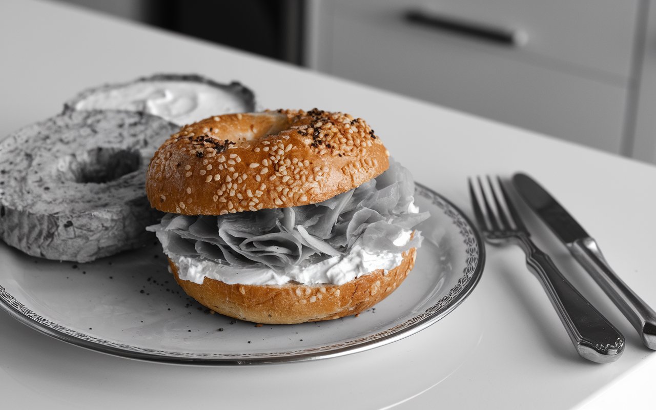 Beautifully styled bagel and lox platter with fresh toppings