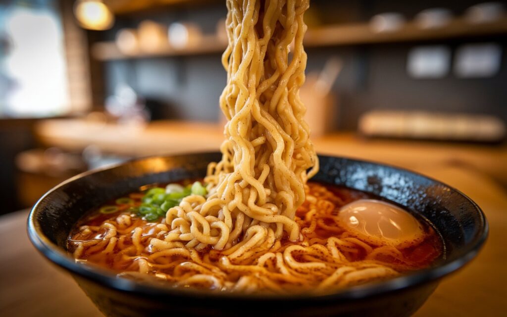 Traditional ramen vs. gluten-free noodle alternatives.