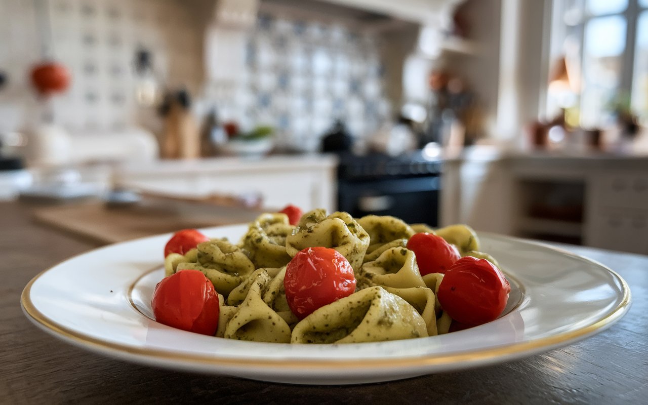  Ingredients for pesto tortellini with cherry tomatoes